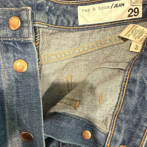 Never Worn Rag & Bone jean Santa Cruz Denim Mini Skirt Summer Festival Size 29 - Picture 4 of 11